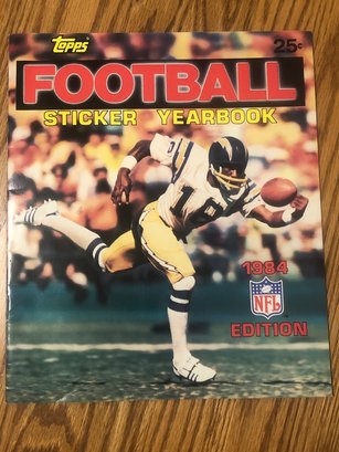 1984 Topps Football Sticker Yearbook