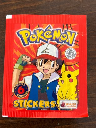 1999 Pokmon Stickers Unopened Pack
