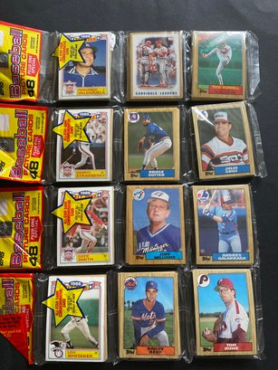 1987 Topps Baseball Rack Pack Lot Of 4