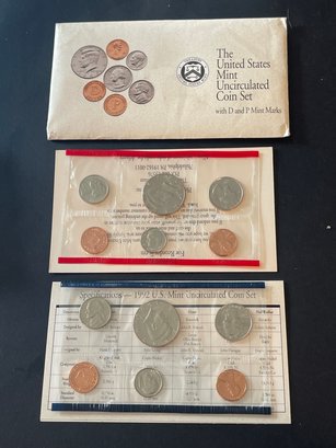 1992-P&D U.S. Uncirculated Set: 10-Coin Set In Original Packaging