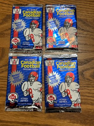 1991 Canadian Football Lot Of (4) Unopened Trading Card Packs