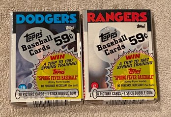 1986 Topps Baseball Cello Pack Lot Of 2