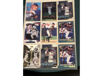 9 Card Lot Assorted Chipper Jones Cards