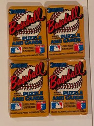1987 Donruss Baseball Wax Pack Lot Of 4