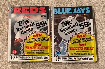 1986 Topps Baseball Cello Pack Lot Of 2