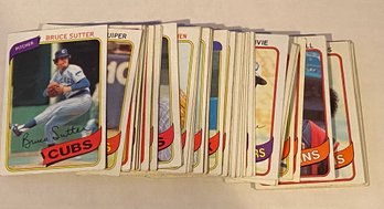 1980 Topps Baseball Card Lot Of 50