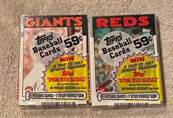 1986 Topps Baseball Cello Pack Lot Of 2