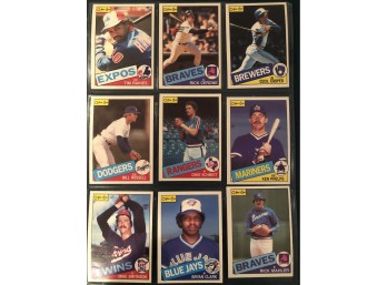 Lot Of (9) 1985 O Pee Chee Baseball Cards