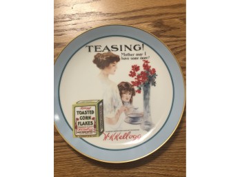 Kelloggs Teasing Mother May I Collectible Plate In Original  Box