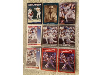 Ryne Sandberg Baseball Card Lot Of 9