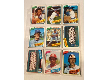 Lot Of (18) 1980 Topps Baseball Cards