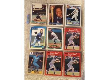 George Brett Baseball Card Lot Of 9