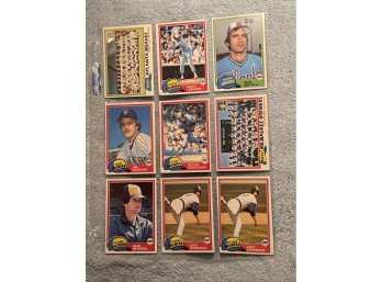 1981 Topps  Assorted Baseball Cards - 9 Cards