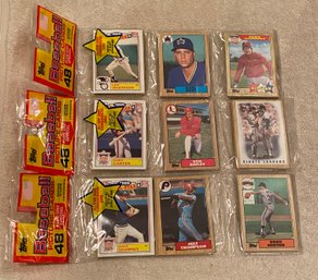 1987 Topps Baseball Rack Pack Lot Of 3