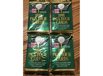 Lot Of (4) 1991 PGA Tour Unopened Wax Packs