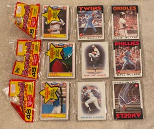 1986 Topps Baseball Rack Pack Lot Of 3