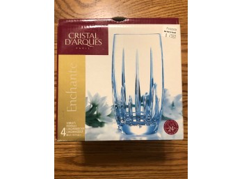 Cristal DArques Glasses, Set Of 4 NEW!