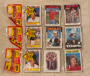 1986 Topps Baseball Rack Pack Lot Of 3