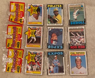 1986 Topps Baseball Rack Pack Lot Of 3