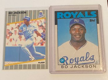 Bo Jackson Baseball Card Lot Of 2