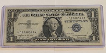 1957 A Silver Certificate Dollar Bill