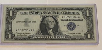 1957 B Silver Certificate Dollar Bill