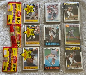 1986 Topps Baseball Rack Pack Lot Of 3.