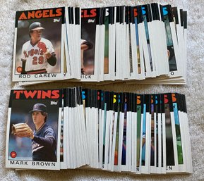 1986 Topps Baseball Card Lot Of 100