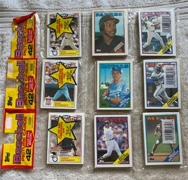 1988 Topps Baseball Rack Pack Lot Of 3