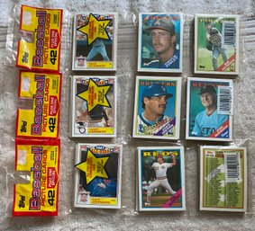 1988 Topps Baseball Rack Pack Lot Of 3