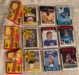 1986 Topps Baseball Rack Pack Lot Of 3