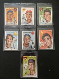 1954 Topps Baseball Card Lot Of 7