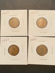 1927 Wheat Penny Lot Of 4