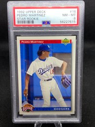 1992 Upper Deck Baseball Pedro Martinez Rookie PSA 8