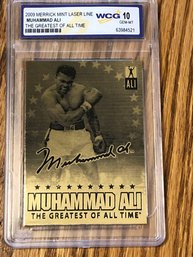 Muhammad Ali Merrick Mint Laser Line Gold Card WCG 10 Gem-MT