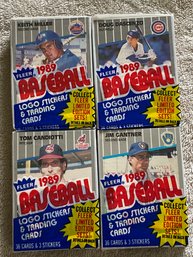 1989 Fleer Cello Pack Lot Of 4. Griffey JR Rookie?