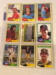 Lot Of (18) 1981 Topps Baseball Cards