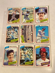 Lot Of (18) 1980 Topps Baseball Cards