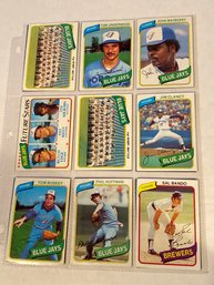 Lot Of (18) 1980 Topps Baseball Cards