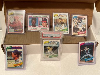 1980 TOPPS BASEBALL COMPLETE SET NM W/STARS - Including Psa NM 7 Henderson