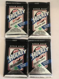 1990-1991 Upper Deck Hockey Card Packs Lot Of 4