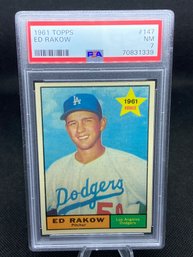 1961 Topps Ed Rakow PSA 7