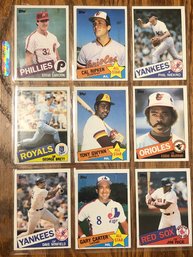 Lot Of (9)1985 Topps Hall Of Famers!