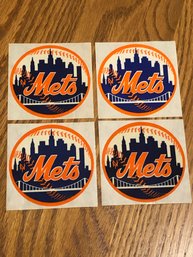 Lot Of (4) NY Mets Stickers