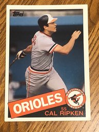 1985 Topps HOF Cal Ripken Jr. Jumbo Card