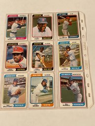 Baseball Assorted Cards 9 Card Lot