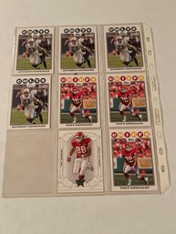 Football Assorted Cards 8 Card Lot