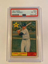 1961 Topps Baseball Card Leroy Thomas PSA 6