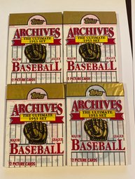 1991 Topps Archive 1953 Baseball Card Pack Lot Of 4
