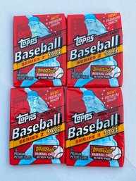 1993 TOPPS BASEBALL SERIES 2 UNOPENED PACKS: LOT OF 4.  1 GOLD CARD IN EACH PACK